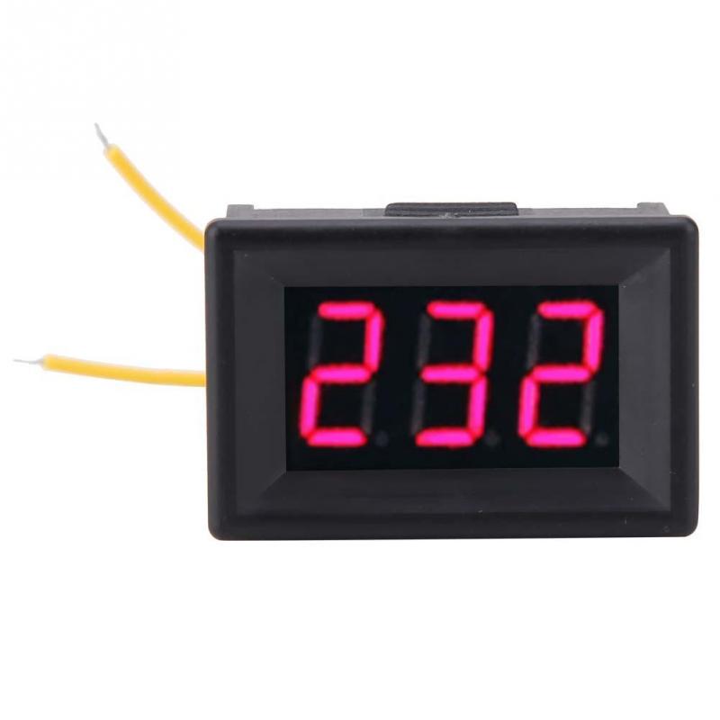 AC Voltmeter Digital LED Display Voltage Meter Panel 2 Wire Mini Voltage Tester 70-380V Volt Gauge