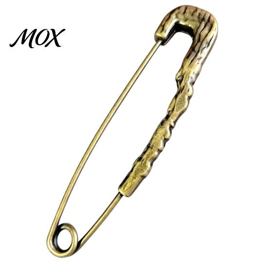 Bronze Safety Pin Vintage Pin, Large Feather Bird Leaf Flower Lapel Brooch Men Women for Coats, Jackets, Hats, Bags