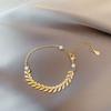 Gold Ear of Wheat Women's Jewelry Set Imitation Pearl Beads Bohemian Earrings/Necklace/Bracelets Female Jewelry Set