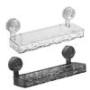 Plastic Suction Cups Shower Shelves Rectangular/Triangular Cosmetics Storage Rack  for Home