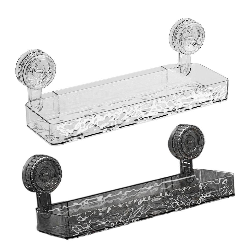Plastic Suction Cups Shower Shelves Rectangular/Triangular Cosmetics Storage Rack  for Home