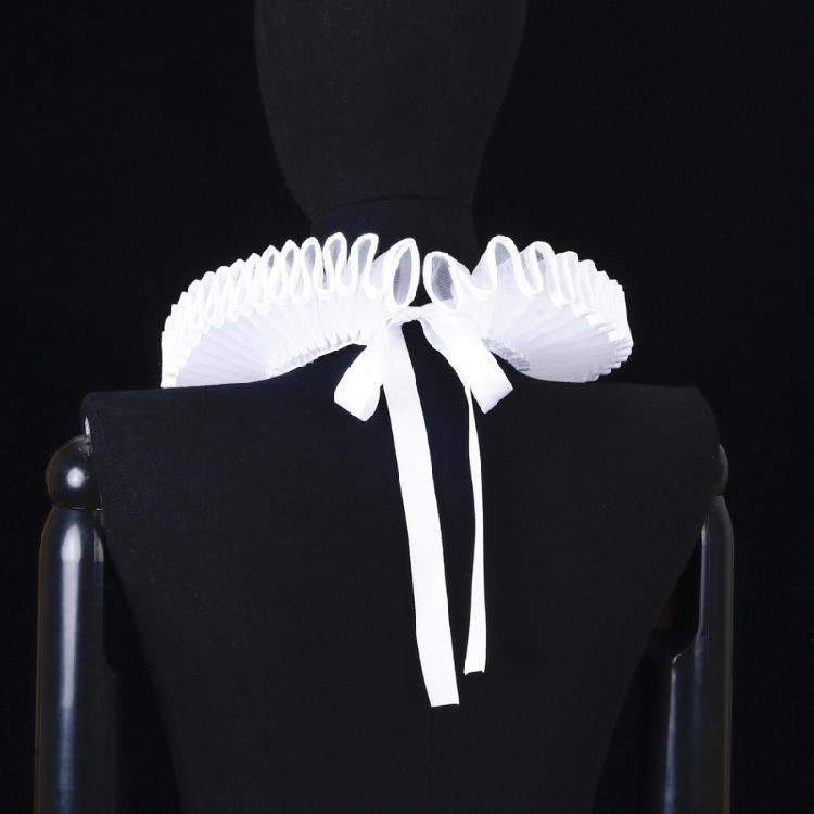 Adjustable Tie Ruffled Collar Retro For Victorian Age Costumes and Cosplay Halloween Accessory Versatile Collar