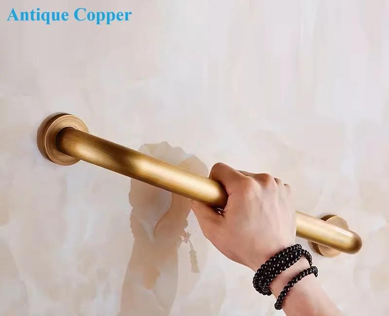 1Piece Brass Bath Shower Safety Grab Bar Handicapped Elderly Towel Hanging Rose Gold Oil Rubbed Bronze Antique Anti-slip Rail