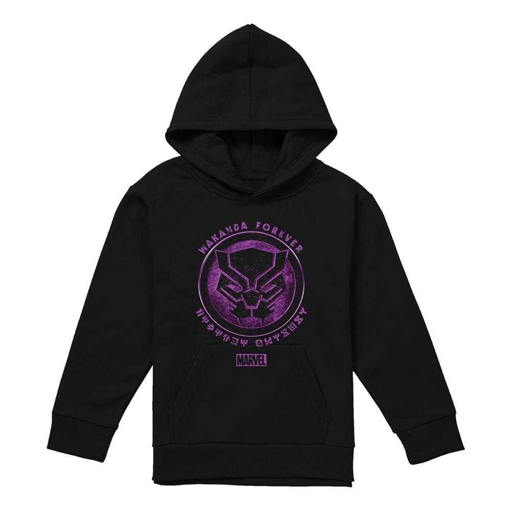 Black Panther Childrens/Kids Scratch Pull Over Hoodie