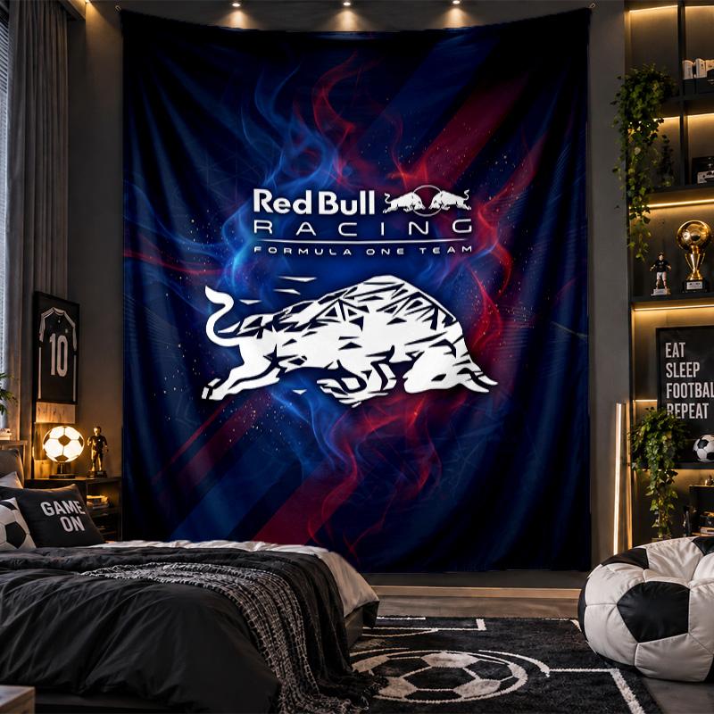 Wandbehang Tapisserie Red Bull Racing Drucktuch für Wohnzimmer Schlafzimmer Heimdekoration