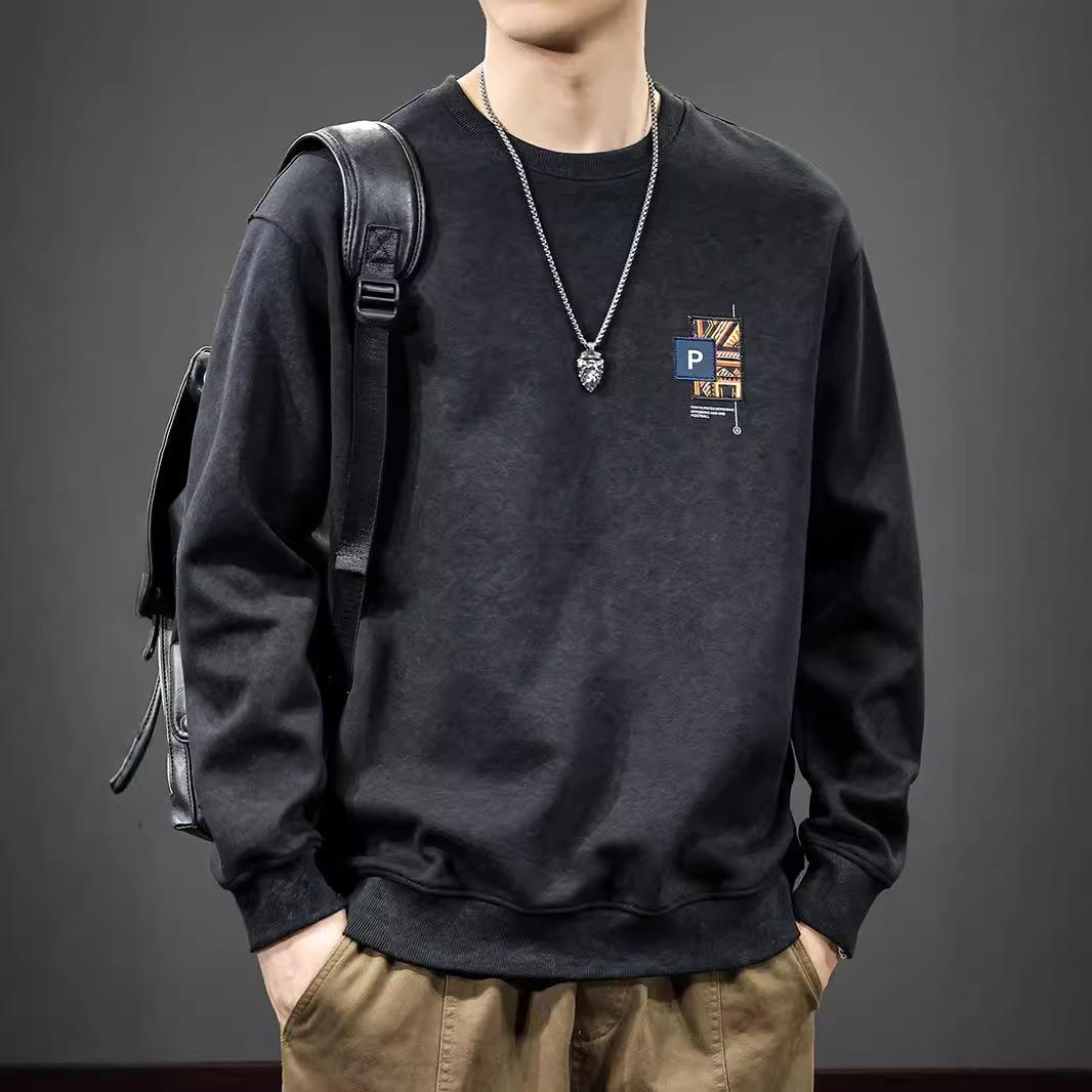 Осенний тяжелый мужской свитер с принтом в этническом стиле — фото 5