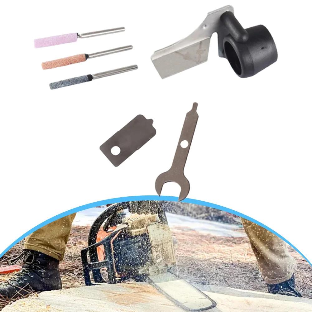 Chainsaw Sharpening Attachment Kit: Metal Accessories For Outdoor Gardening Chainsaw Oil Pump Accessories For Chainsaws