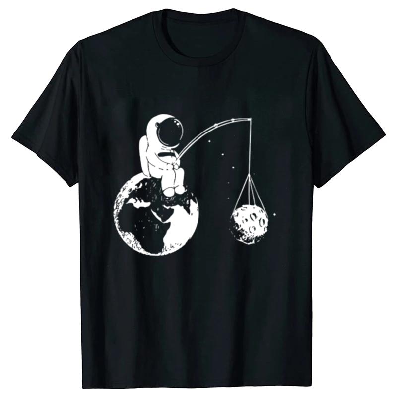 Hot Summer Casual Men Women High Quality T-shirt Loose Funny Design Astronaut Printing for Men Top Cool Tshirt Male Tee Shirts