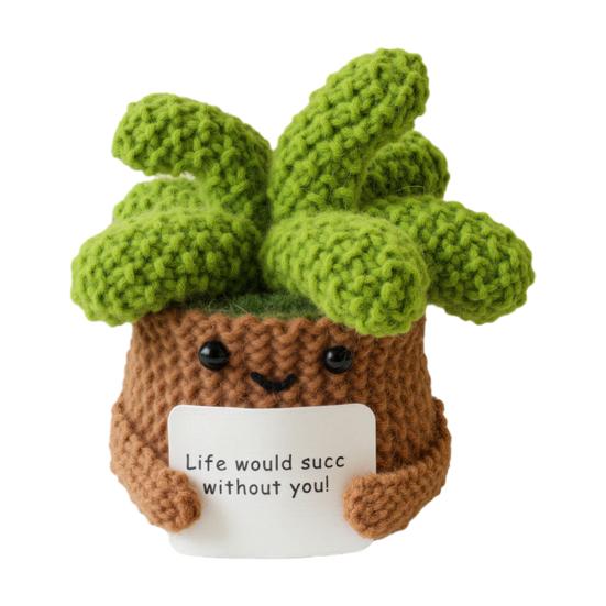 Crochet Cactus Potted Plants, Handmade Knitted Cactus for Home Office Car Decoration, Decorative Plants for Lasting Beauty, Gift for Women Family