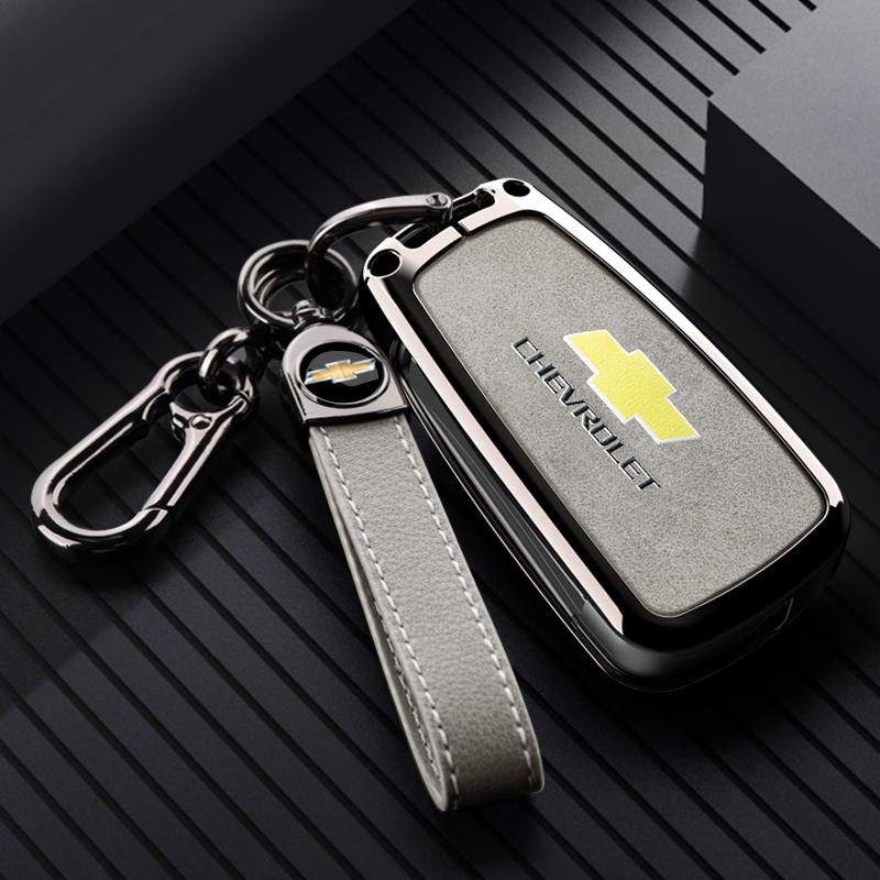 Alloy LeatherCar Key Case Cover for Chevrolet Onix Equino Orlando Cruze Spark Sonic Camaro Volt Bolt Trax Malibu Blazer Traverse
