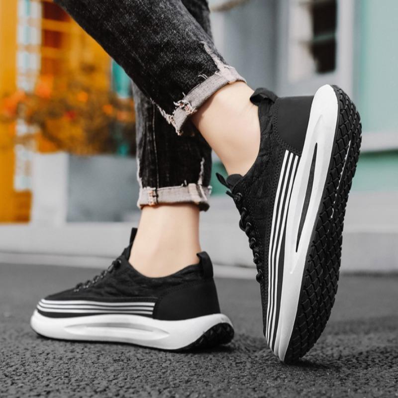 Men Canvas Casual Shoes Low Cut Platform Shoes 2025 Spring New Men Breathable Sneakers Outdoor Wear-resistant Running Sport Shoe