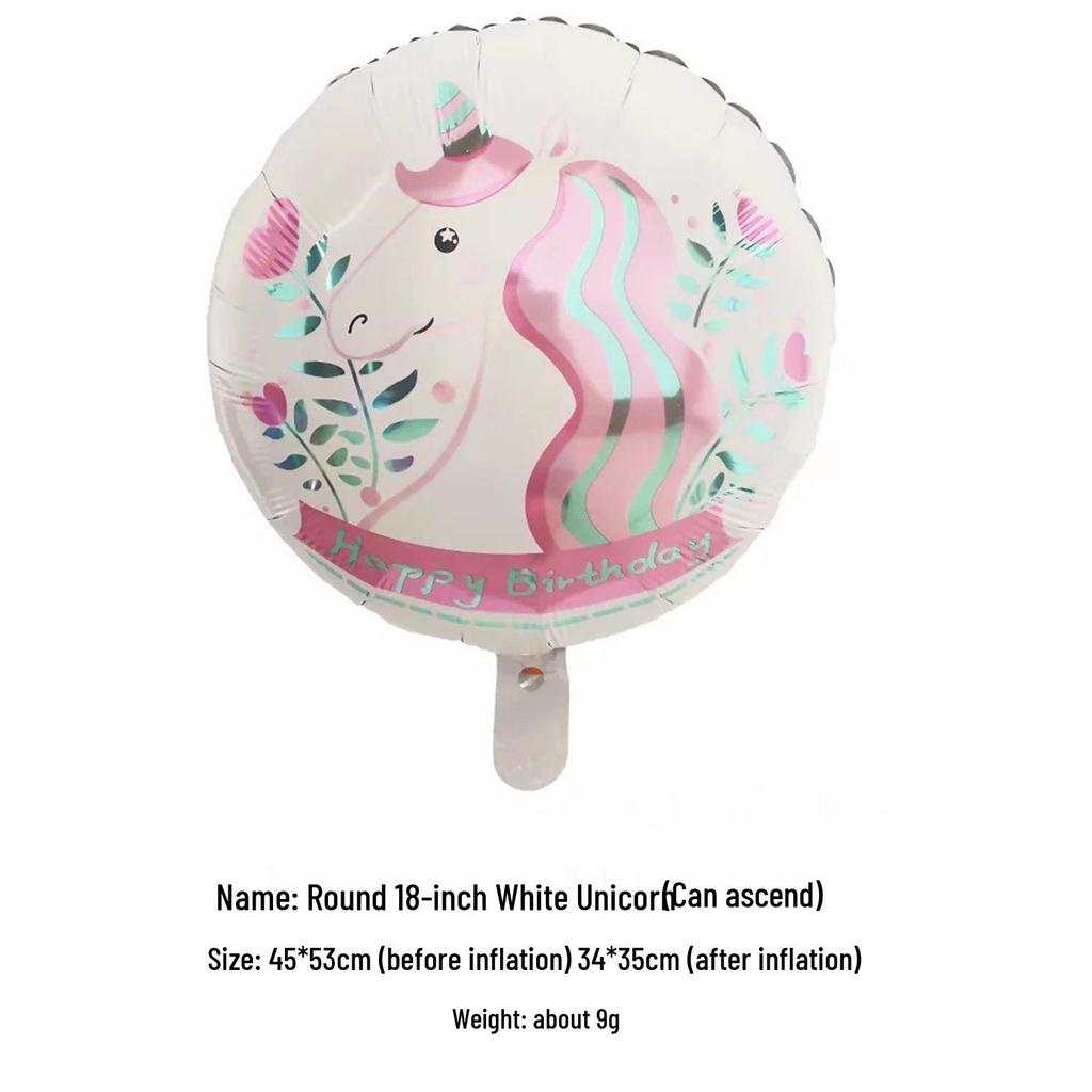Einhorn Aluminiumfolienballons für Kindergeburtstagsfeier Dekorationen