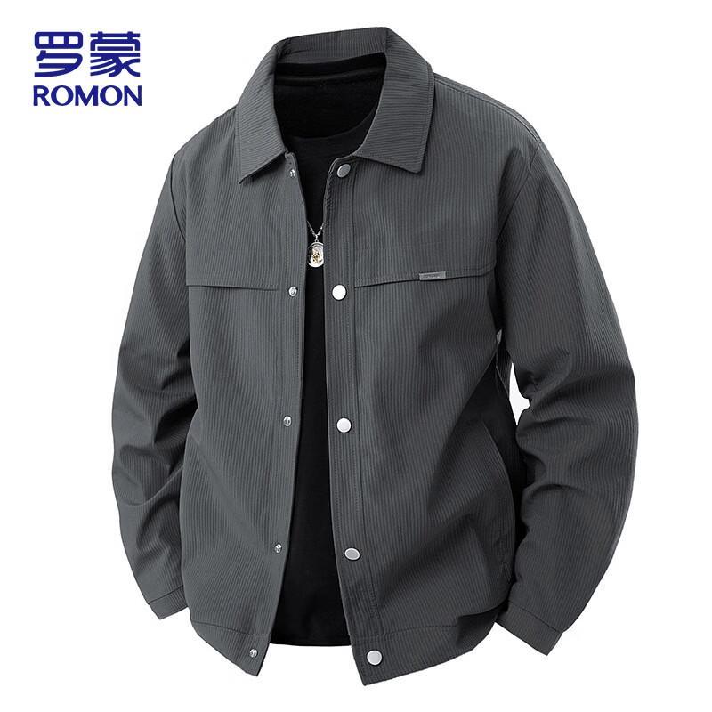 ROMON Men's Business Casual Lapel Jacket