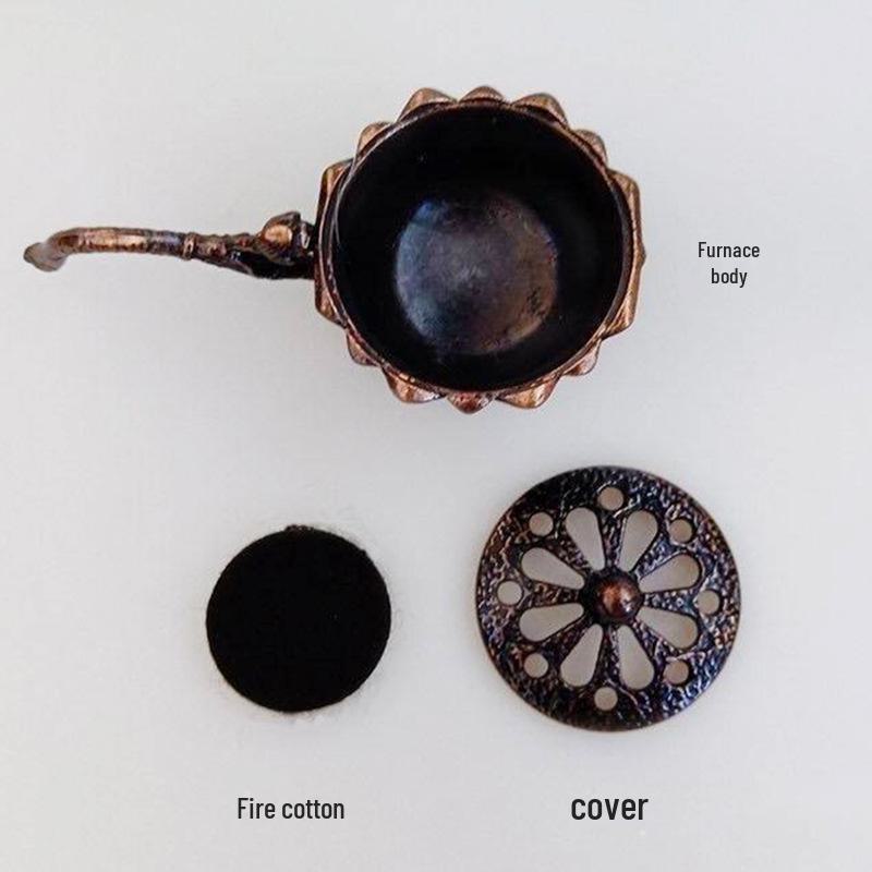 Hand-held Alloy Lotus Incense Burner for Tea Ceremony Ornaments
