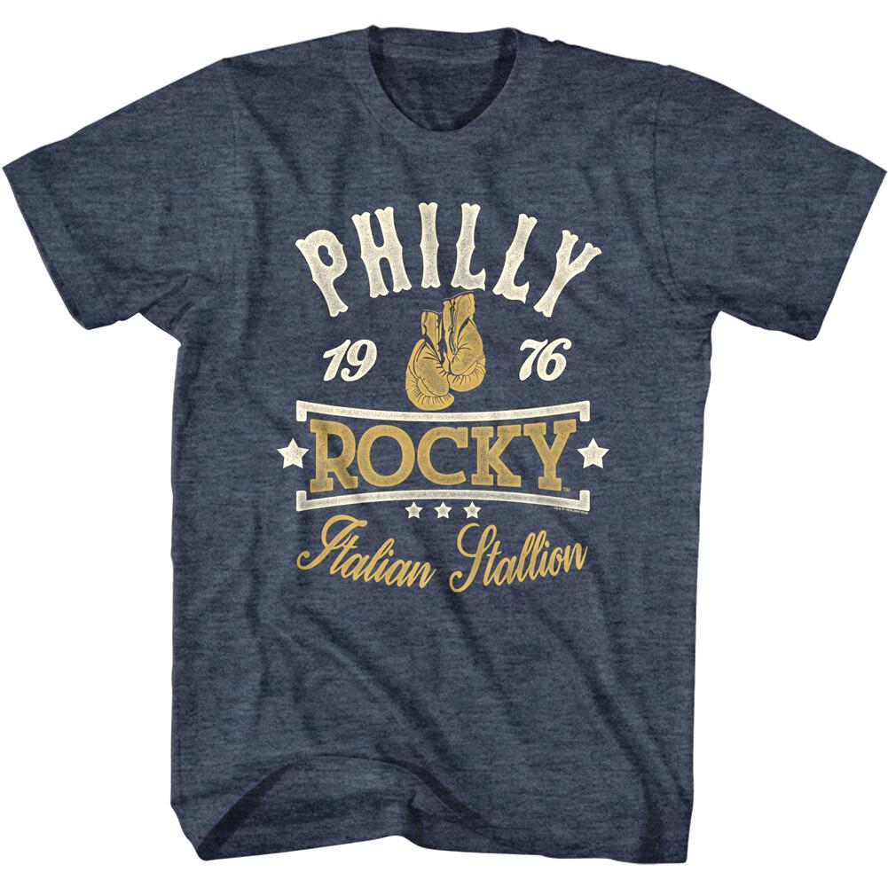 Rocky Boxing Gloves Philly 1976 Men T Shirt Italian Stallion Legend Champion L