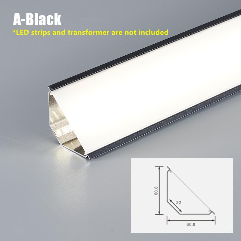 Free Ceiling Top Corner Line Lamp LED Aluminum Profile Surface Mounted Linear Light Channel Ceiling Luminous Plaster Line Decor