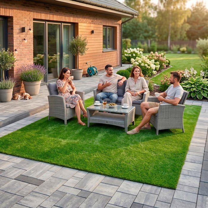 Artificial Turf - SPRINGOS - 2x5 M - 32 Mm - 21,100 Tufts/m² - 70% PE/30% PP