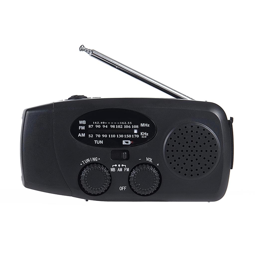 Solar Emergency Radio Hand Crank Portable NOAA Weather Radio with AM FM LED Flashlight SOS Alarm Cell Phone Charger for