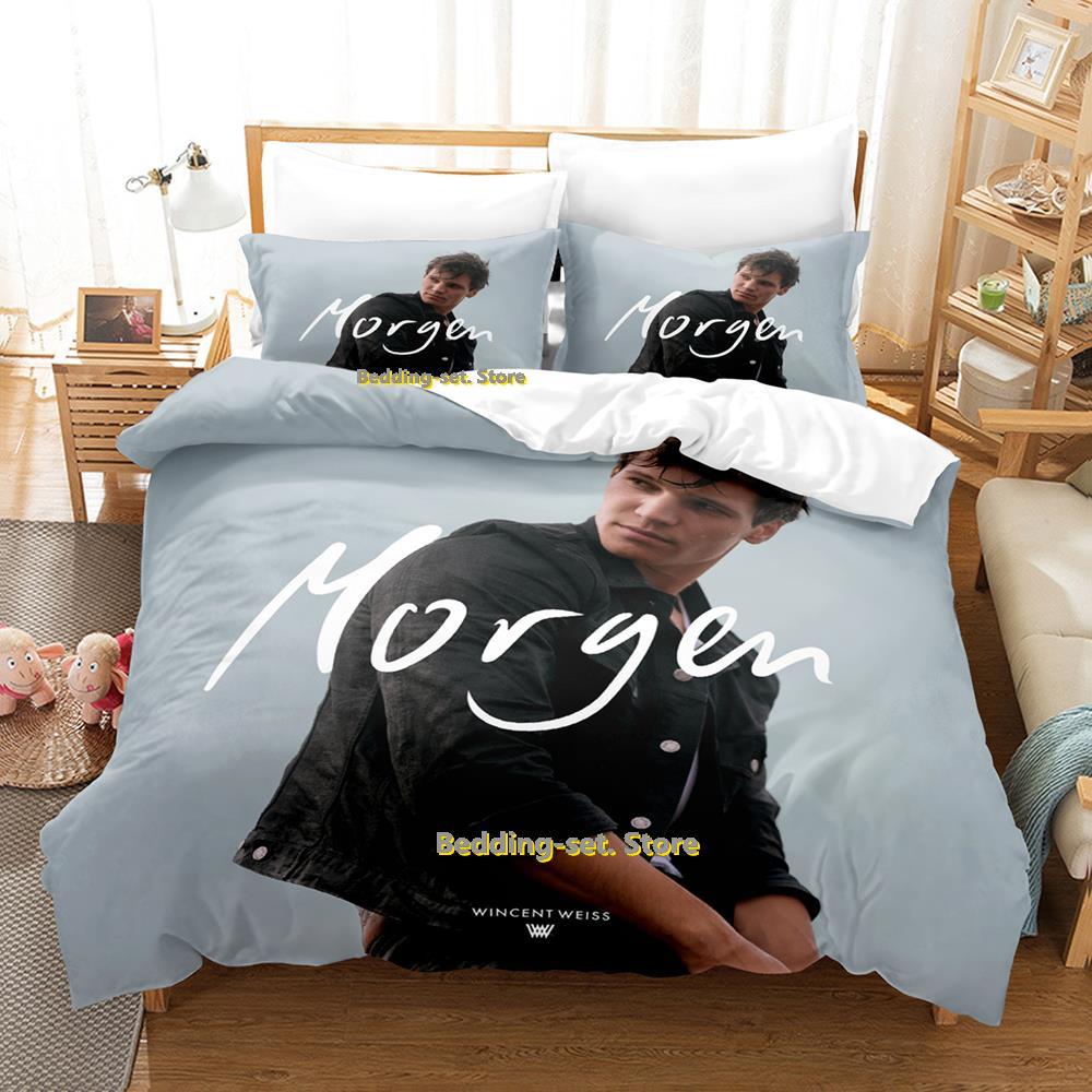

Wincent Weiss Bedding Set Single Twin Full Queen King Size Bed Set Adult Kid Bedroom Three-Piece Suits Print Anime Bed Shee AU Single(140*210cm)3pcs