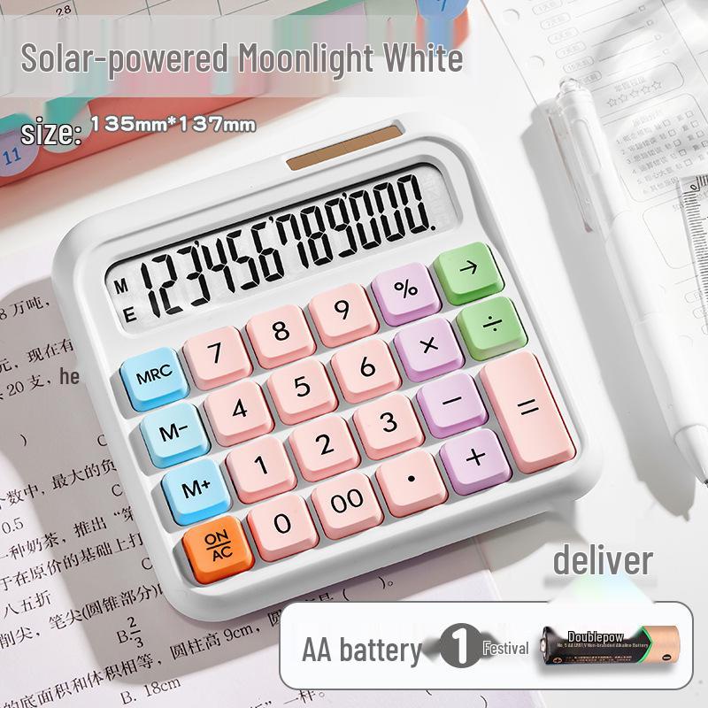 Dopamine Color Series Multifunctional Calculator with Flexible Keyboard - Stylish Office & Internet Celebrity Design.