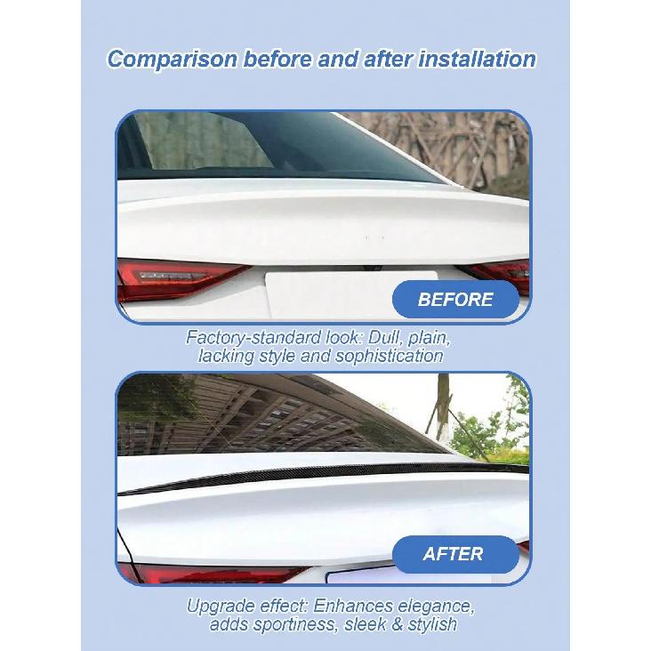 Universal Car Spoiler - DIY Trunk Spoiler Wing, Suitable for Sedans/Hatchbacks/SUVs, Stylish Car Upgrade