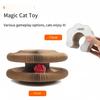 Magisches Katzenkratzbrett-Spielzeug (mit Kugel) Katzenklettergerüst Kratzwinkel Spielzeug Katze Kreisförmiges Wellenmuster Kratzspielzeug