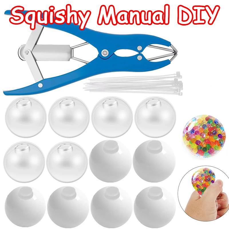 10/15/20Pcs Diy Stress Ball Kit Make Your Own Stress Toy Blank Pressure Ball Skin Diy Kit With Expander Tool Squishy Toy