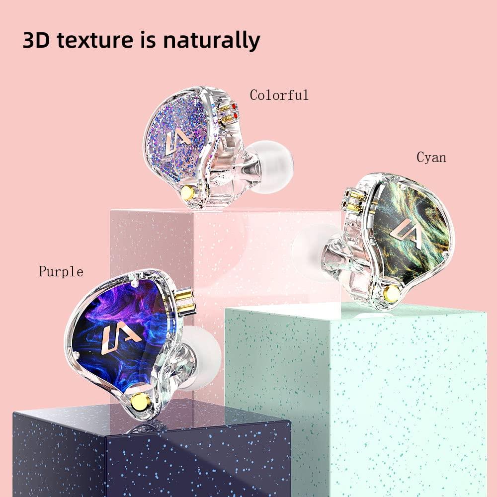 Kabelgebundene Ohrhörer mit tiefem Bass, 1DD, abnehmbar, ergonomisch, Monitor-Ohrhörer, Stecker zur Vermeidung von Schalllecks, Ohrhörer mit tiefem Bass, kabelgebunden für