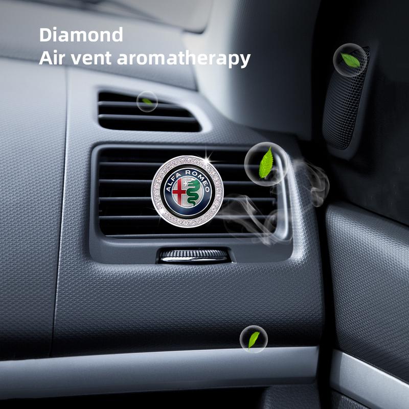 EKQNR1 Car Air-outlet Fragrance Clip Perfume Diffusion Accessories For Alfa Romeo Giulietta Mito 159 Giulia Stelvio 156 147 Tonale