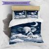 3PC Custom Name Nightly Elephant Dreams Bedding Set Printed  Bedding Set Duvet Cover Closure Includes 1 Duvet Cover & 16 Pillowcases for Bedroom