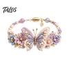 Fournitures pour la fabrication de bracelets Kit Animal Tissé DIY, Kit Fait Main Renard Chat Cerf Oiseau Loisirs Créatifs, Ensemble Crochet Floral pour Débutants Adultes Arts et Artisanat