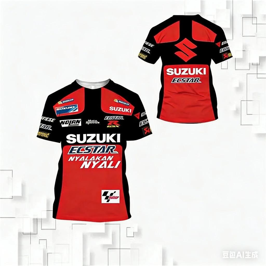Suzuki 2026 Motorcycle Style 3DPrint Men T-shirt Summer Daily Outdoor Sports Fitness Quick-drying Breathable Casual Short Sleeve