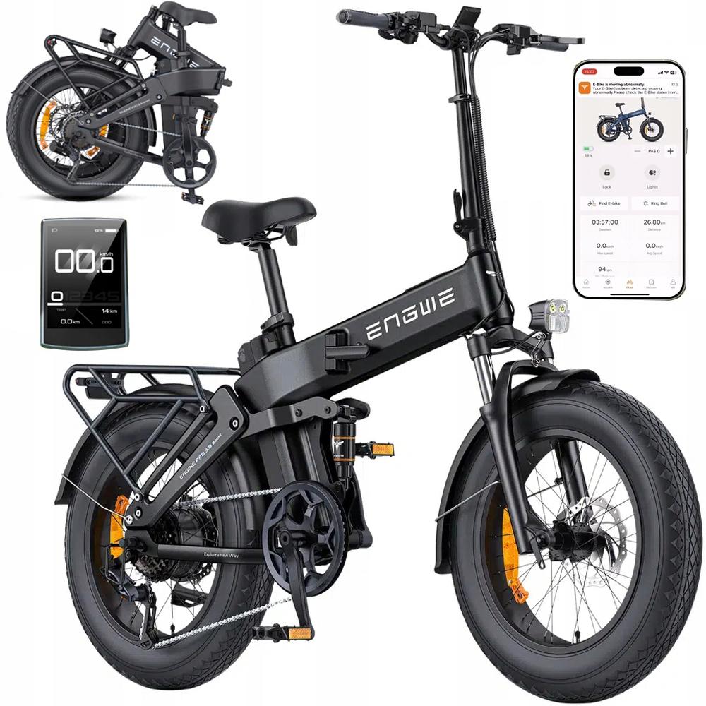 Foldable electric bicycle ENGWE ENGINE PRO 3.0 BOOST, 250W motor, 48V15AH battery, top speed 25km/h, cruising range 130km, 20*4.0-inch tires
