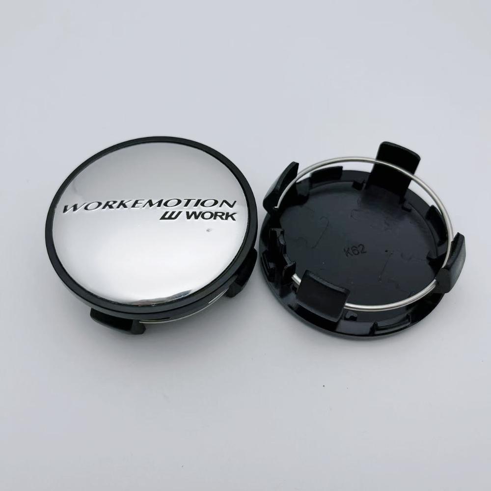 4pcs 62MM Car Wheel Center Caps With W Work Emotion Logo Emblem Badge Rims Dust Cover Wheel Hubcap for Toyota Car Accessories