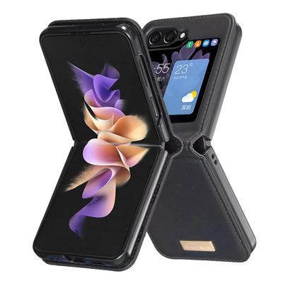 BINFEN COLOR For Samsung Galaxy Z Flip5 5G PU Leather+PC Phone Case Ultra Slim Shockproof Protective Cover