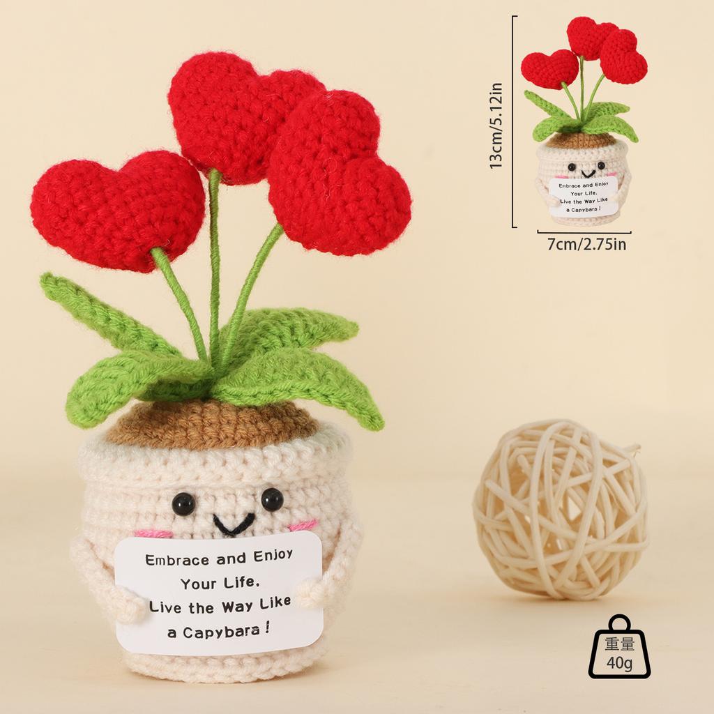 Crocheted Wool Doll Potted Plants, Creative Potted Plants, Cute Ornaments, Home Decoration, Handicrafts, Gifts