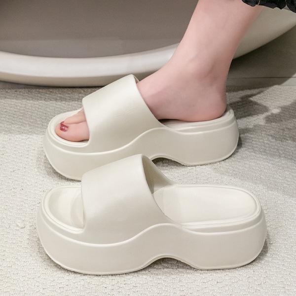 

Fashion EVA Platform Slippers for Women Summer Letter Print Wedge Heel Sandals Woman Thick Bottom Non Slip Beach Slides 36-37 хакі