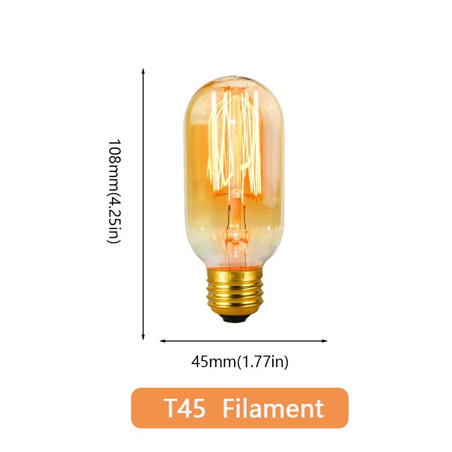 Reteo Edison Light Bulb 220V 110V E27/E26 A19 ST64 40W Vintage Filament Light Bulb Edison Lamp For Home Vintage Edison Lamp