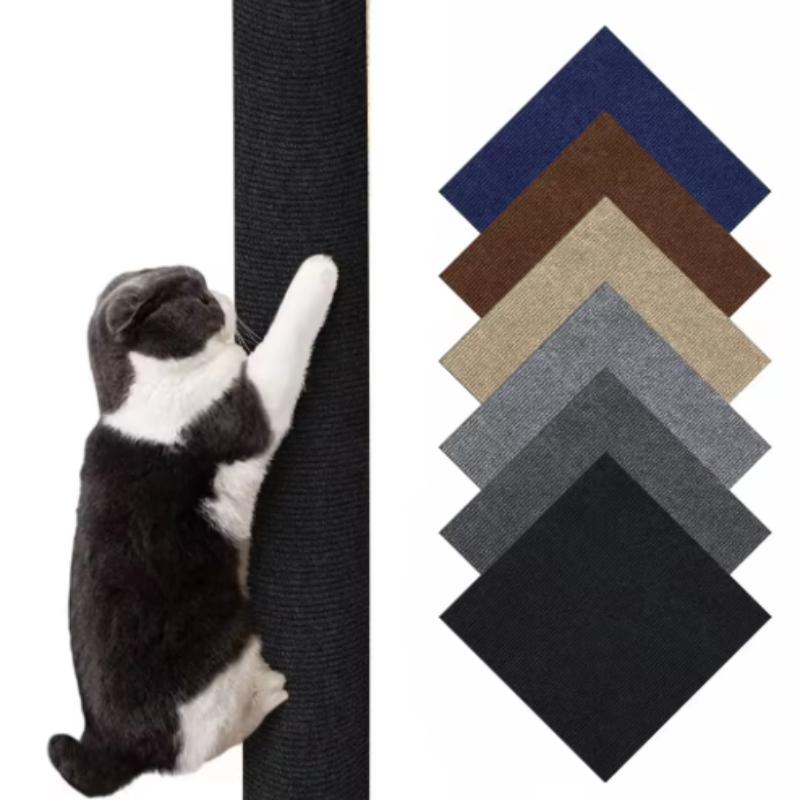 Cat Scratching Mat DIY Self-Adhesive Trimmable Carpet Cat Scratching Post Carpet for Anti-scratching Sofa Furniture Protection