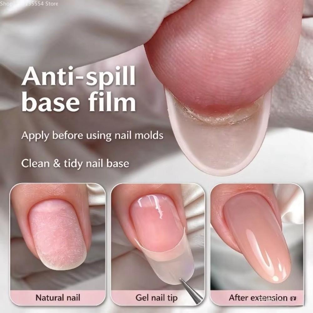 Shallow Fit Silicone Nail Mold Anti Overflow Nail Extension Template New Base Film Mold  Nail Salon