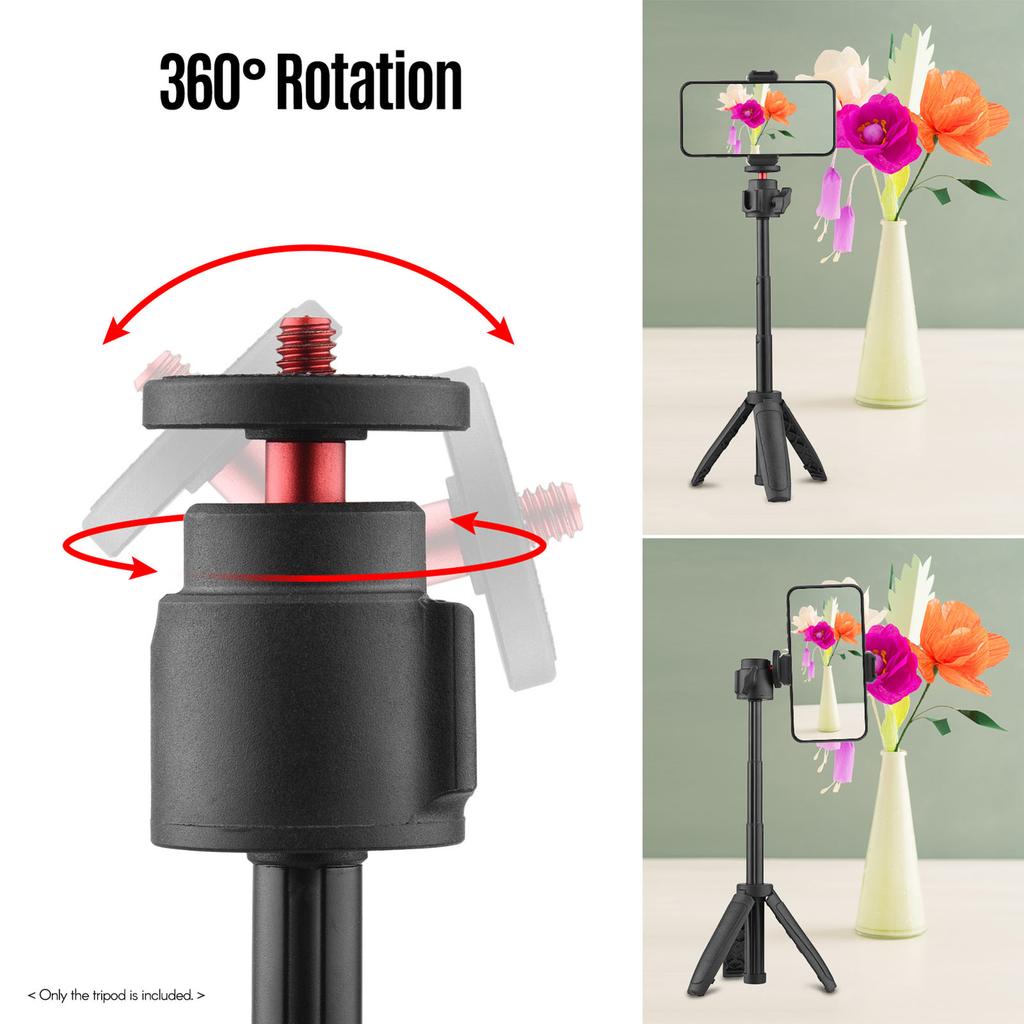 Lightweight Portable Mini Tripod Extendable Tripod Stand Handle Grip with 4 Levels of Adjustable Height for Phone