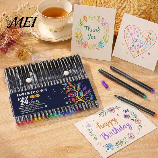 Precision Fineliner Pens Fine Point Pen, 0.4mm Ultra-fine Needle Tip, Waterproof Quick-drying Ink Multi Color Set Drawing Set, for Professional