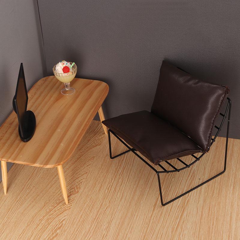 1/6 Scale Wrought Iron Sofa Chair Mini Model for BJD Dollhouse