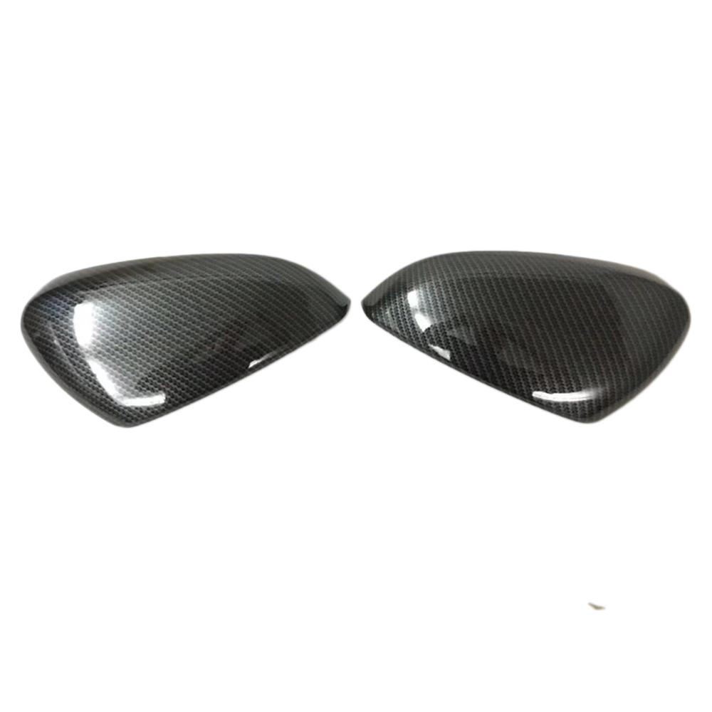 New Carbon Fiber Style Chrome Rearview Door Mirror Cover Trim For Peugeot 5008 2017