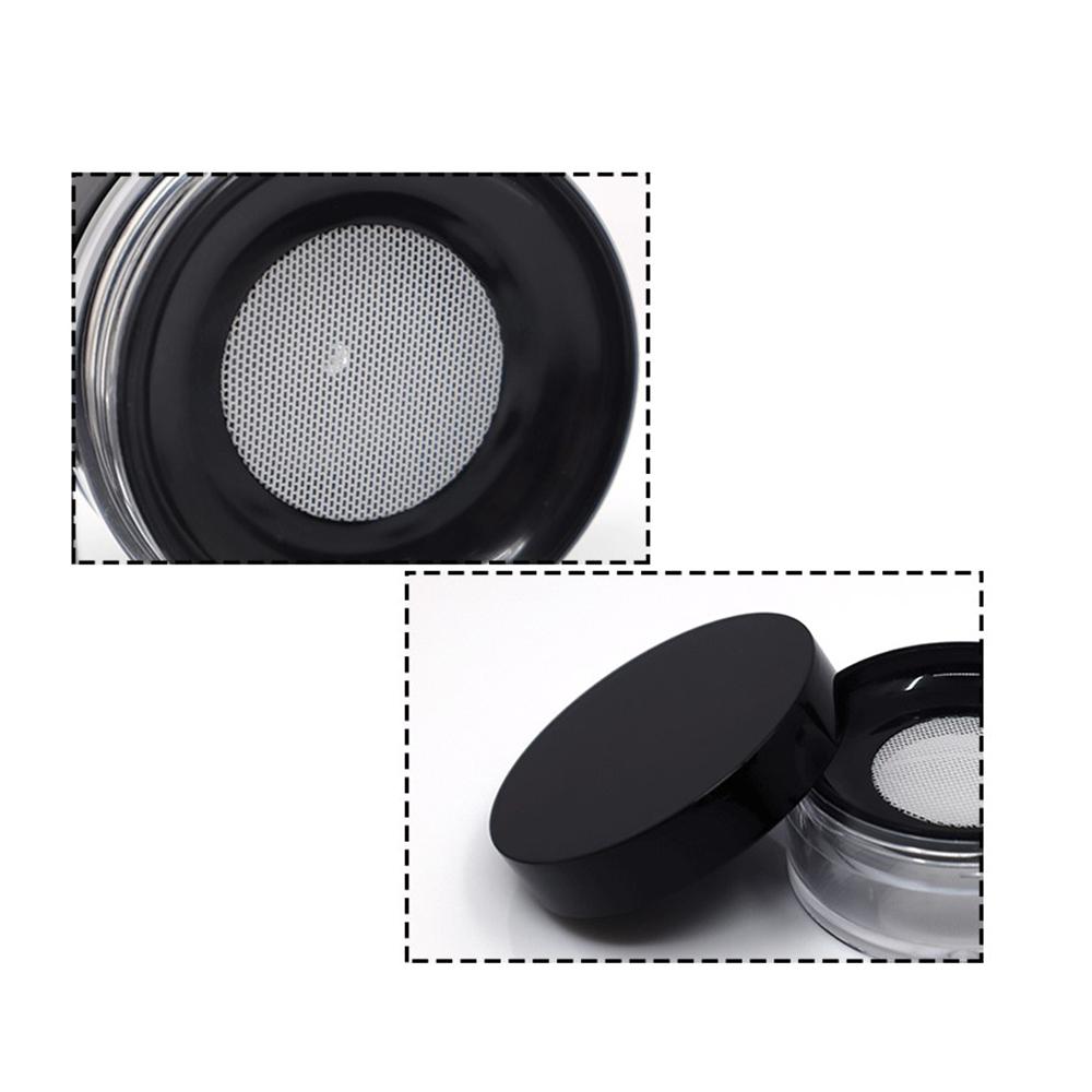 1pc 10g/20g Portable Plastic Powder Box Handheld Empty Loose Powder Pot With Sieve Mesh Cosmetic Travel Makeup Jar Container