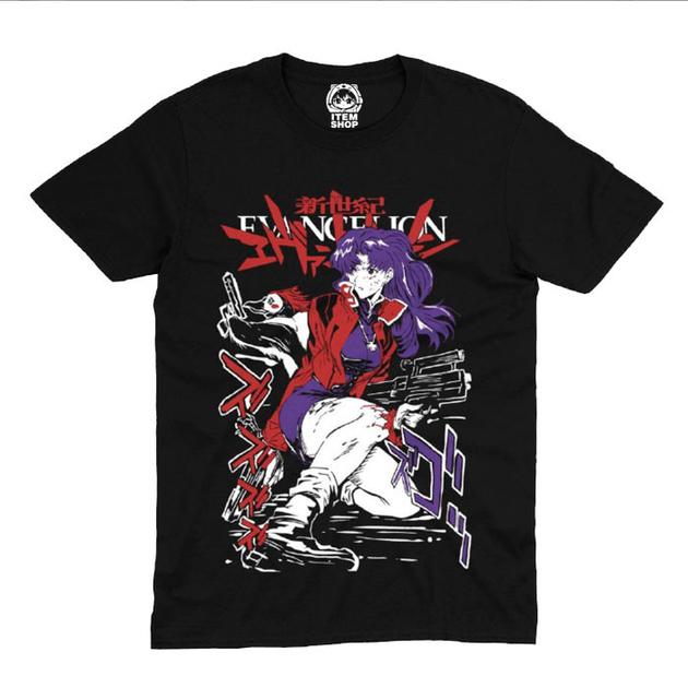 Summer  Men 100% Cotton Streetwear Kawai Anime Black Print Tshirt Retro HighStreet Clothing Casaul Loose Top Unseix Clothing TOP