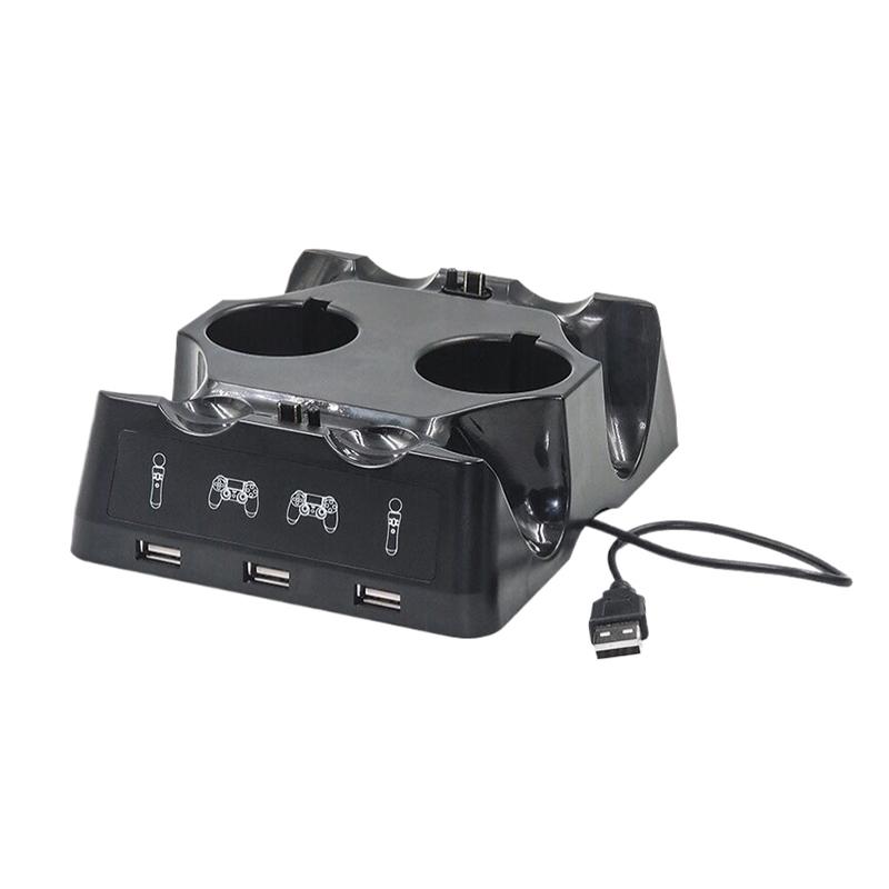 

4 в 1 контроллер зарядная док-станция подставка для PS4 PS Move Quad зарядное устройство для Move контроллера