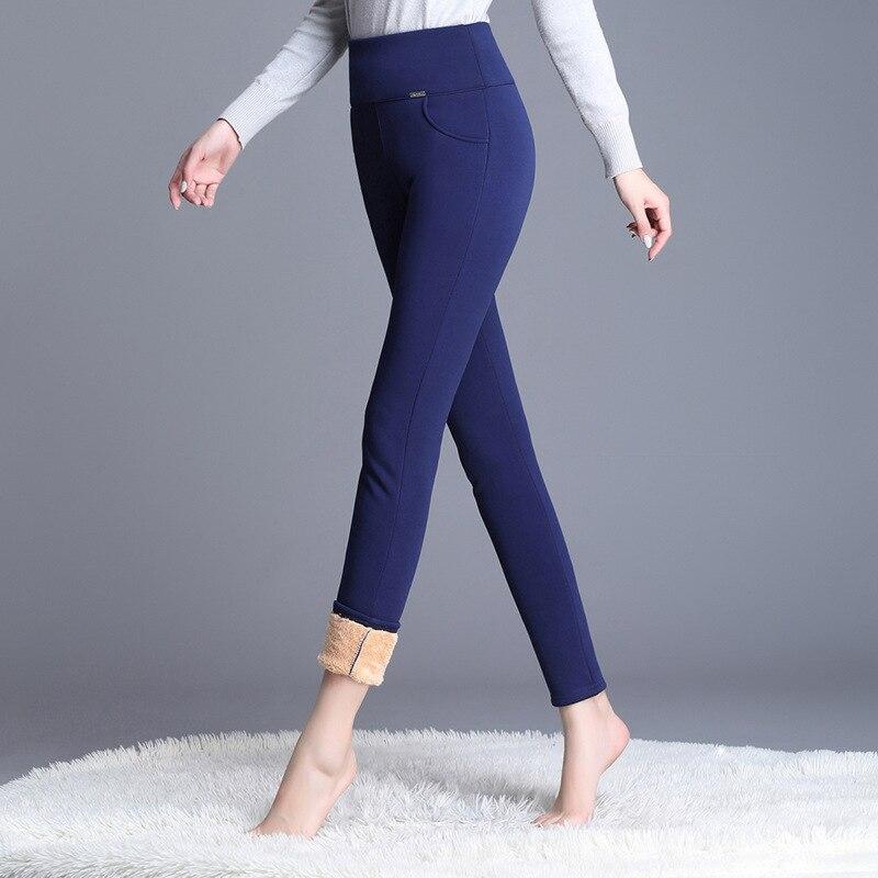 Winter Pants Slim Plus Velvet Fashion LeisureHight Waist Leggings Women Comfortable Stretch Keep Warm Casual Warm Leggings Women