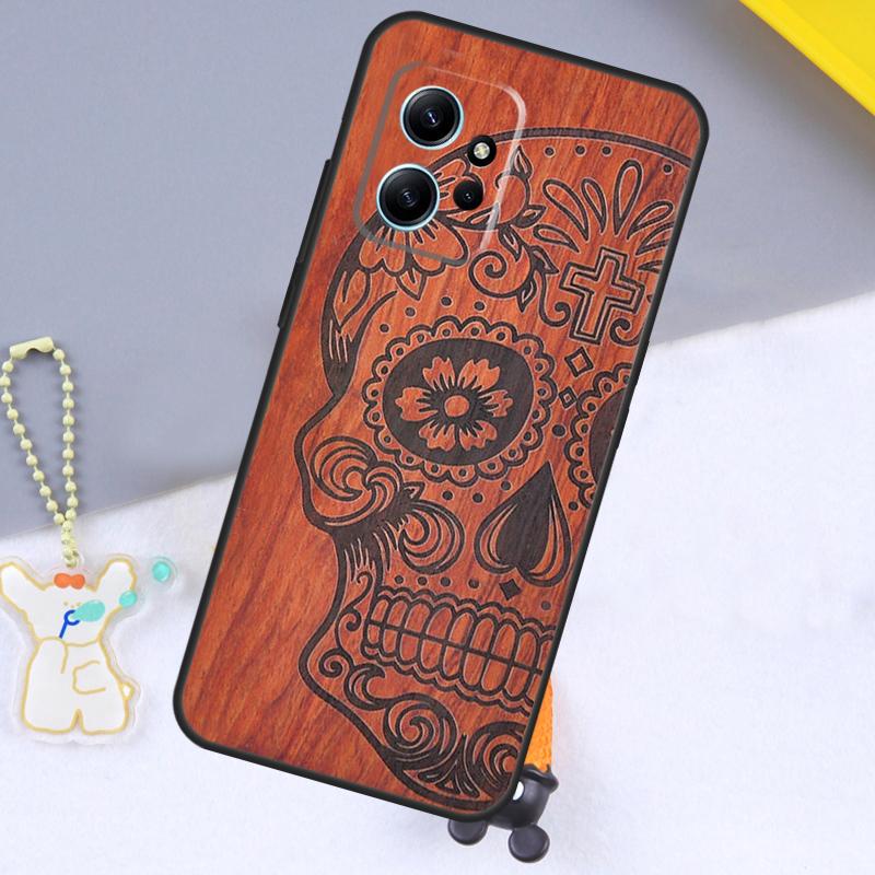 Natural Bamboo Wood Animal Print For Xiaomi Redmi 12 9C 10C 12C 13C Case For Redmi Note 12 Pro 11 8 9 10 Pro 9S 10S 11S 12S