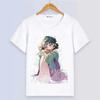 Anime Los Diarios de la Boticaria Verano Manga Corta Estampado de Dibujos Animados Blanco Modal Hombres y Mujeres Camiseta Cómoda